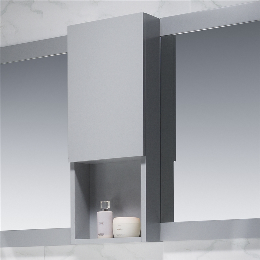 Wall Mounted Bathroom Cabinets Modern Style with Open Shelves